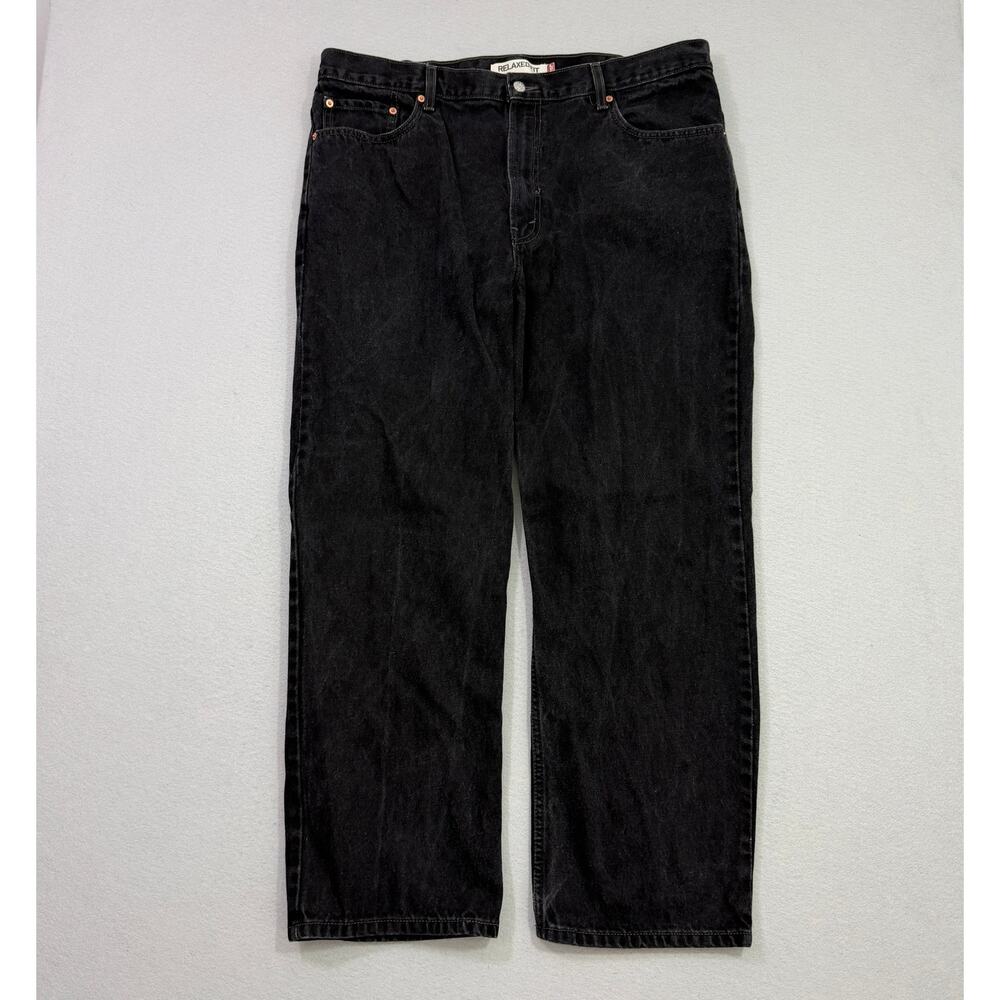 Vintage Levis 550 Jeans Men's 40x30 Black Straight Fit Western y2k 2000s Cowboy